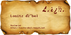 Lositz Ábel névjegykártya